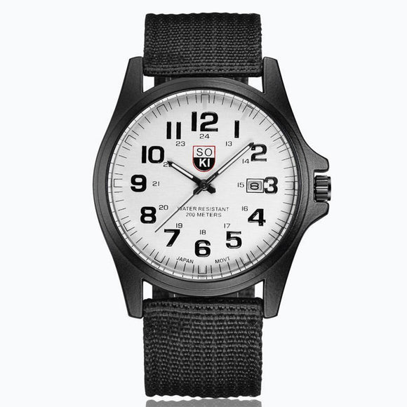 SOKI Nylon Strap Quartz Watch