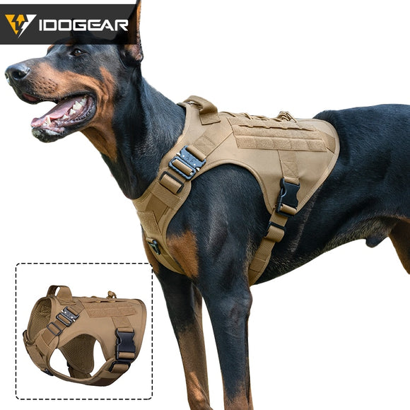 IDOGEAR Tactical Dog Harness Vest w/ Handle