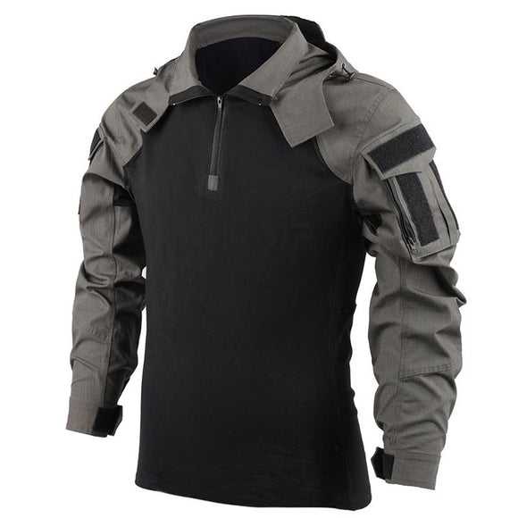 Tactical Long Sleeve Combat Shirt with Hoodie