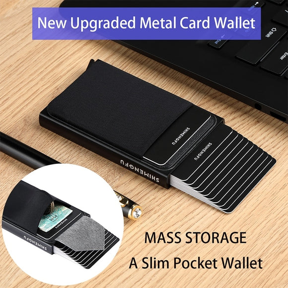 RFID Smart Wallet Card Holder Metal Thin Slim EDC